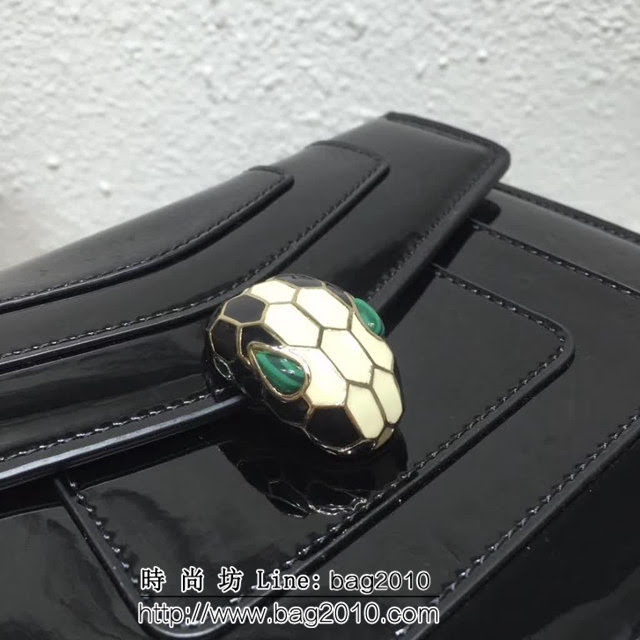 BVLGARI寶格麗 漆皮系列 小號 時尚 鏈條單肩斜挎包 34559 FYD1371